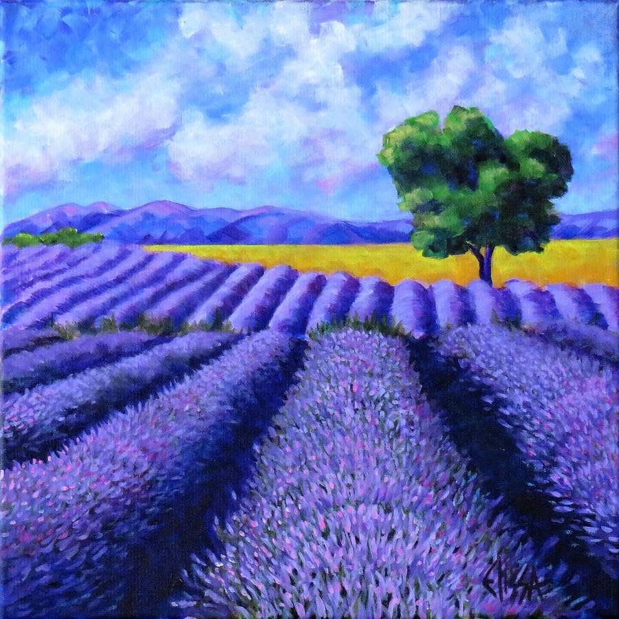 Lavender Fields forever #2 Painting by Elissa Anthony - Fine Art America