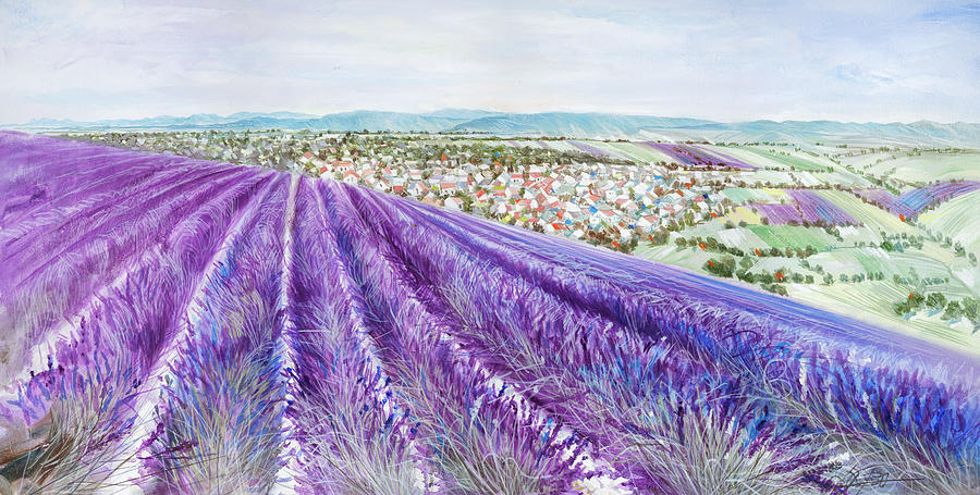 Landscape Painting - Lavender II by Li Bo