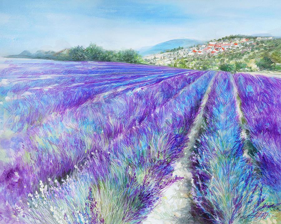 Landscape Painting - Lavender Iv by Li Bo