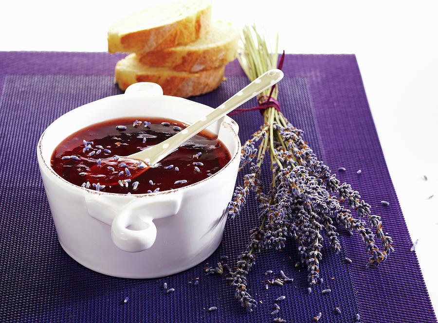 Lavender Jelly With Creme De Cassis, Red Wine And Redcurrant Juice Photograph by Teubner Foodfoto