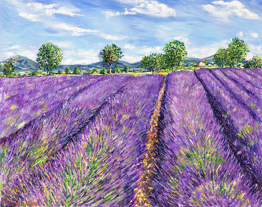 Lavender Lines Painting by Seeables Visual Arts