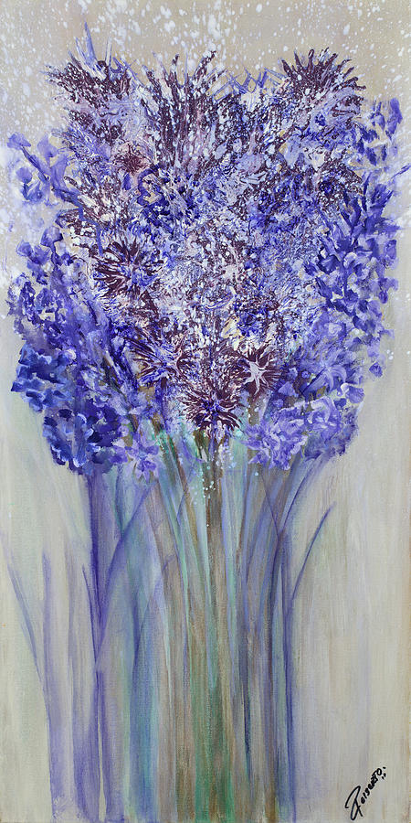 Lavender Painting - Lavender Strong II by Roberto Gonzalez