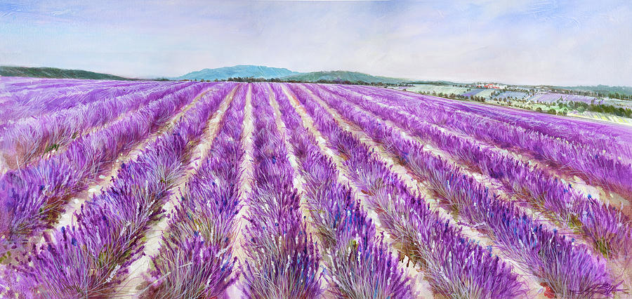 Landscape Painting - Lavender V by Li Bo