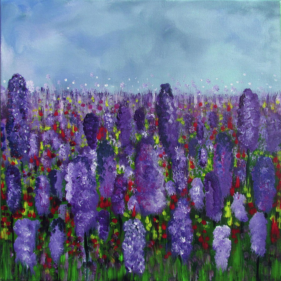 Lavenderfield Painting by Patricia Piotrak