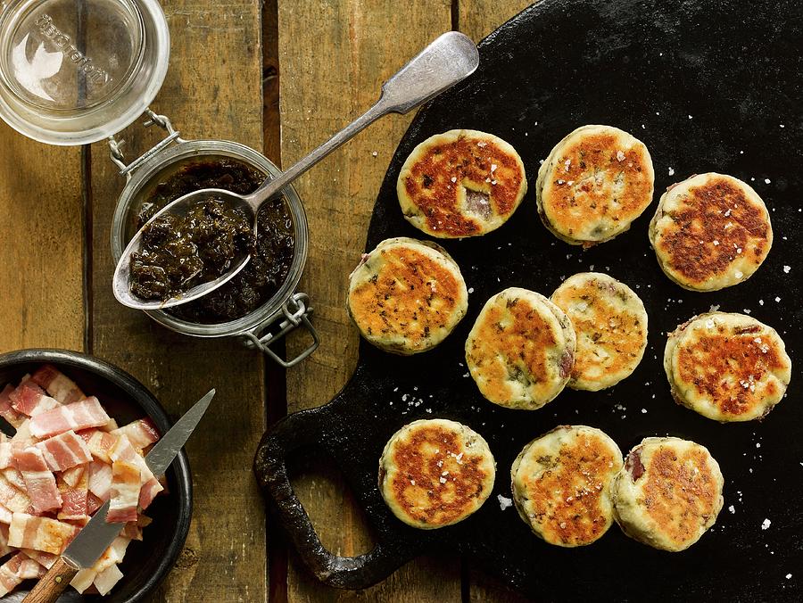Laverbread And Bacon Welshcakes Photograph by Huw Jones