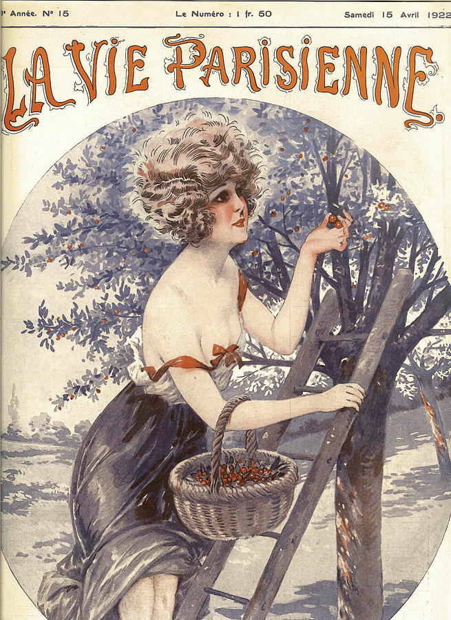 Lavie Parisenne Cherry Picking by Vintage Apple Collection - Fine Art ...