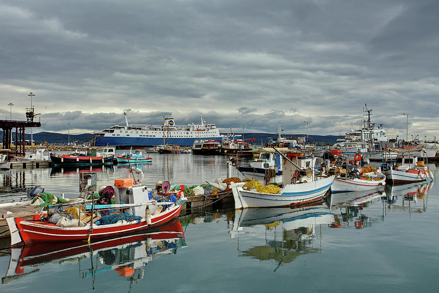 Lavrium Fishing Port Photograph by Alexandros Photos