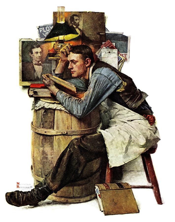 Book Painting - Law Student by Norman Rockwell
