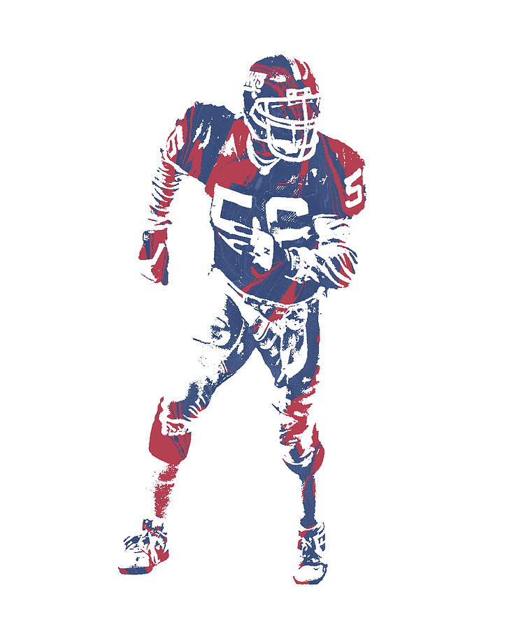 Lawrence Taylor New York Giants Pixel Art 2 Mixed Media by Joe Hamilton ...