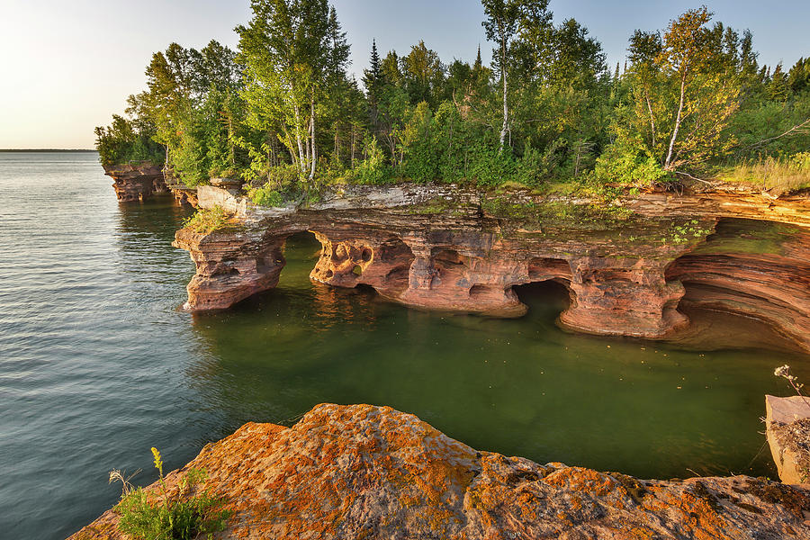 Layered Sandstone Cliffs And Sea Caves Photograph by Danita Delimont Layered Sandstone Cliffs And Sea Caves Photograph by Danita Delimont