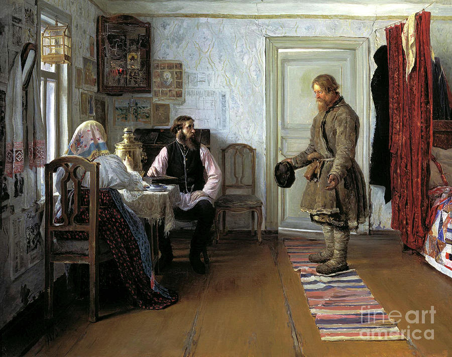 Layoff, 1890. Artist Ivan Pavlov Drawing by Heritage Images