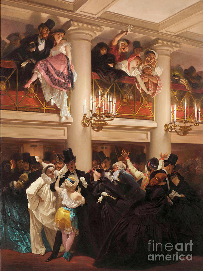 Le Bal De Lopéra Ball At The Opera Drawing by Heritage Images