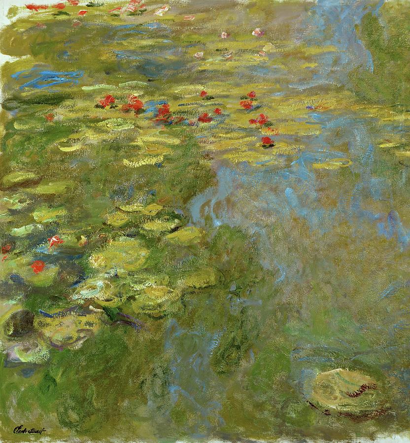 Le bassin aux nympheas, 1917-1919 Canvas, 130 x 120 cm Inv.5165. Painting by Claude Monet -1840-1926-