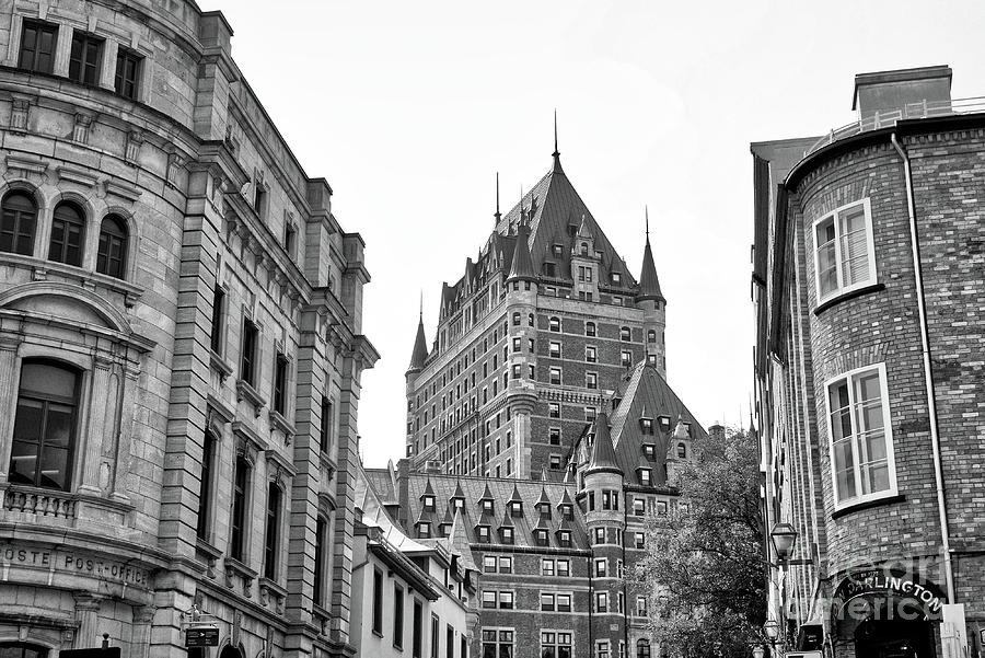 LE CHATEAU FRONTENAC - Elegance in Black and White Photograph by Amy Dundon