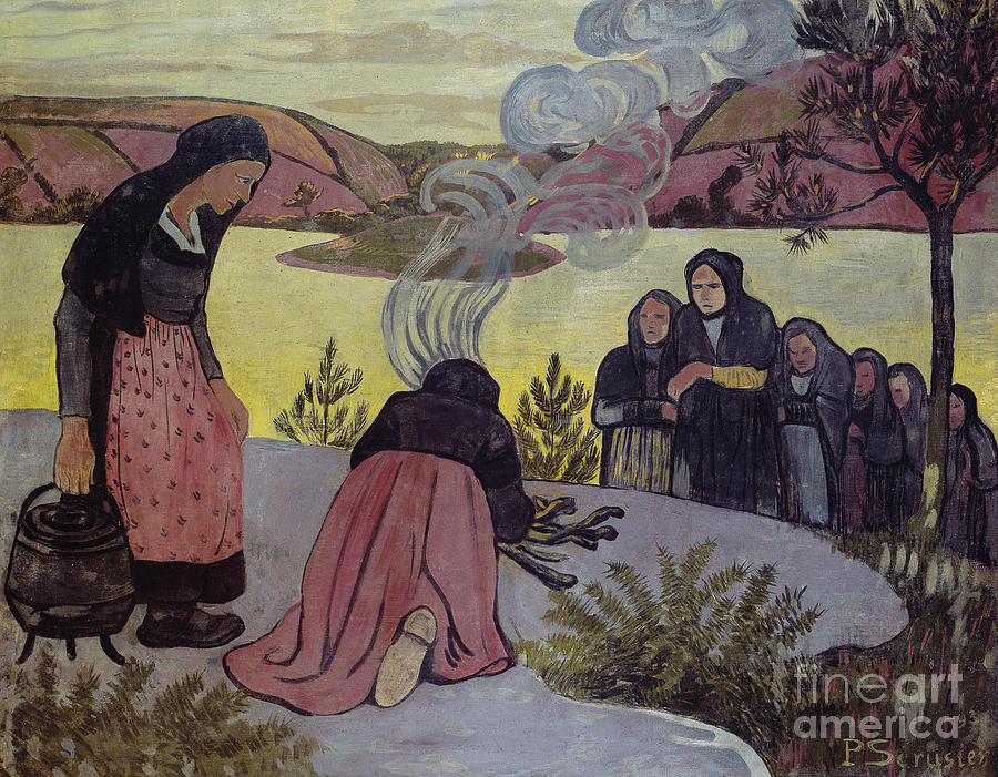 Paul Serusier Painting - Le feu dehors ou Les Mammau, 1893 by Paul Serusier