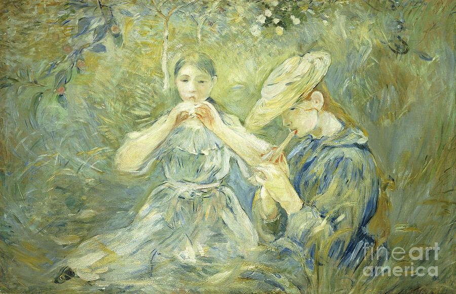 Le Flageolet, 1890 Painting by Berthe Morisot