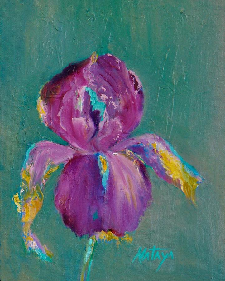 Le Fleur Violet Painting by Nataya Crow