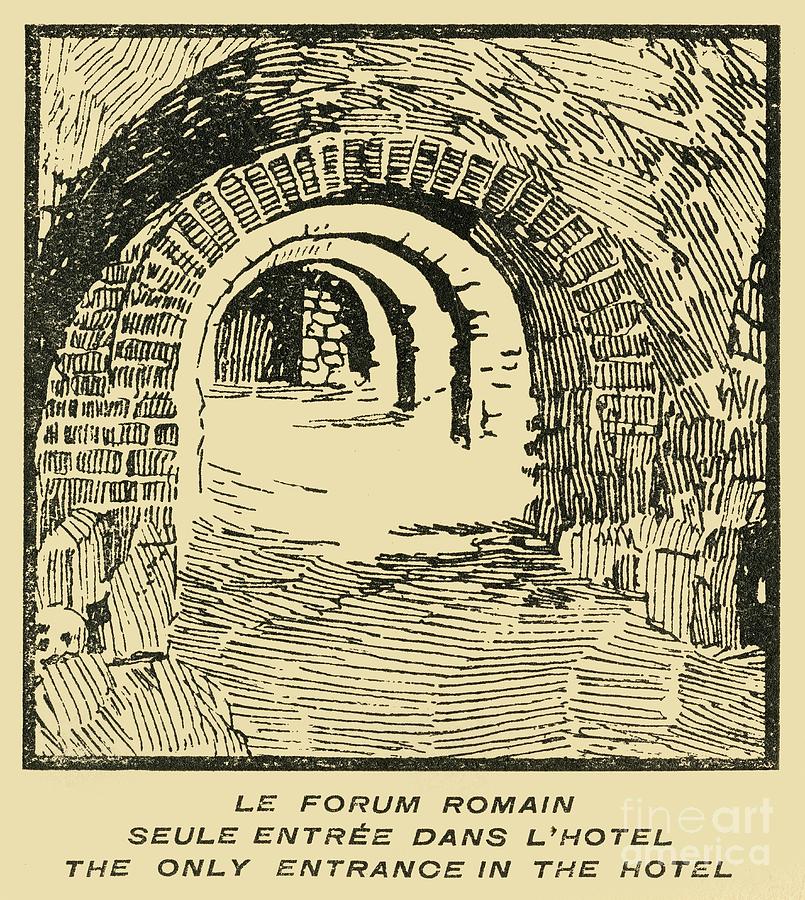 Le Forum Romain Seule Entree Dans Drawing by Print Collector