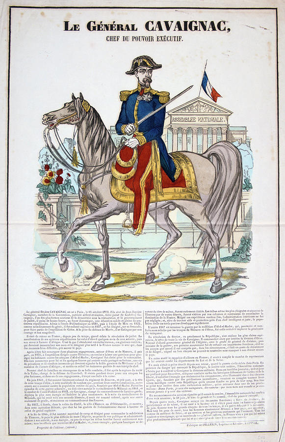 Le General Cavaignac 28 Juin 1848 Drawing by Print Collector