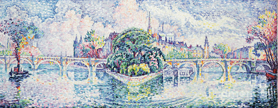 Le Jardin Du Vert-galant, C. 1928 Painting by Paul Signac