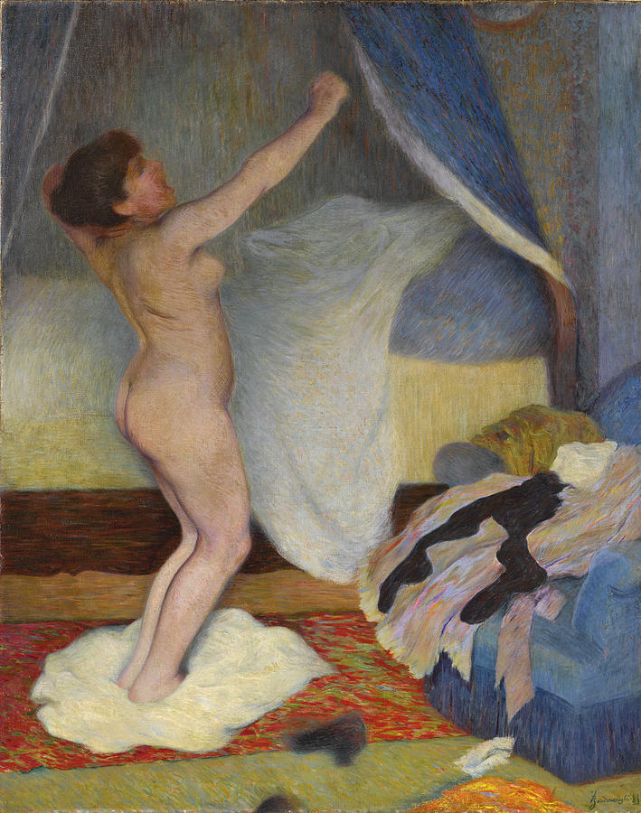 Le Lever. Femme SEtirant Painting by Federico Zandomeneghi
