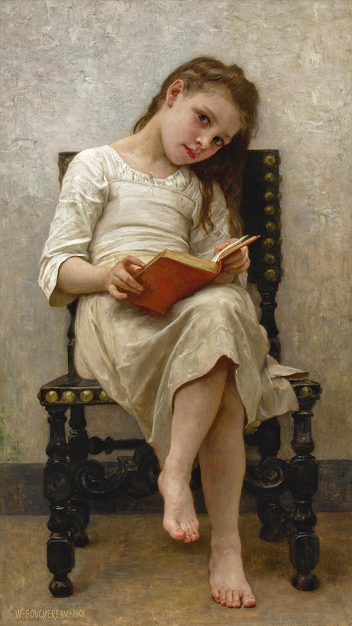 Le Livre de Prix Painting by William-Adolphe Bouguereau
