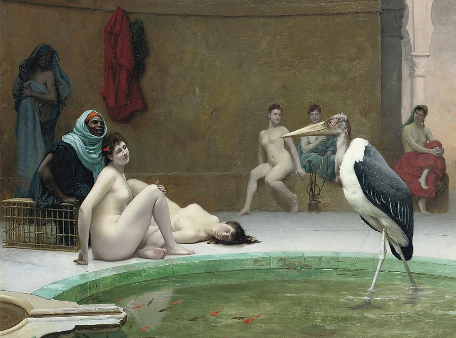 Le Marabout In The Harem Bath Painting by Jean-leon Gerome Le Marabout In The Harem Bath Painting by Jean-leon Gerome