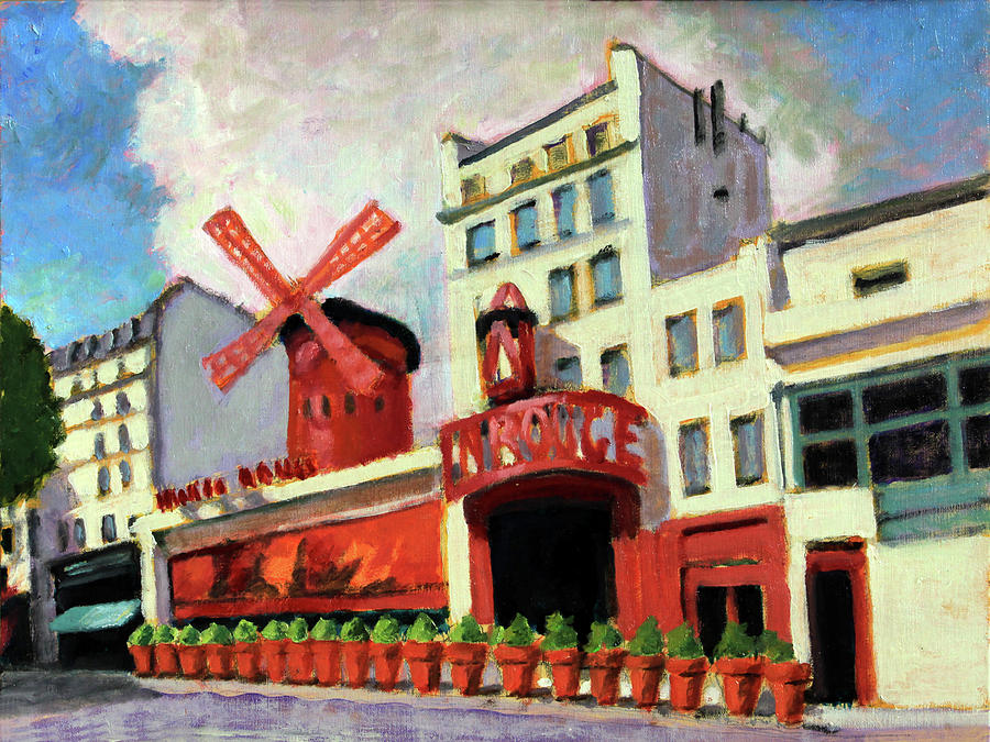 Le Moulin Rouge Painting by David Zimmerman