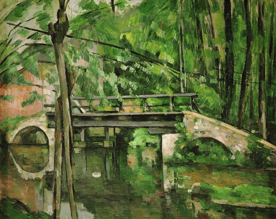 Le pont de Maincy -the bridge of Maincy-. Oil on canvas -1879- 58.5 x 72.5 cm R.F. 1955-20. Painting by Paul Cezanne -1839-1906-