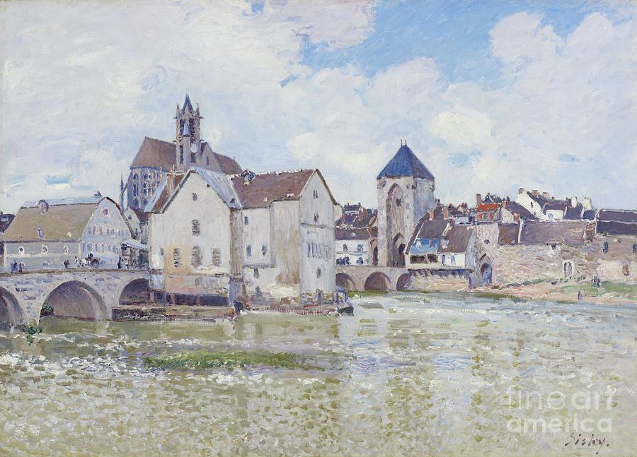 Le Pont De Moret, 1888 Painting by Alfred Sisley