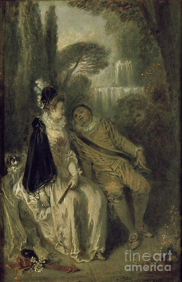 Le Repos Gracieux, Circa 1713 Oil On Panel By Jean Antoine Watteau Painting by Jean Antoine Watteau