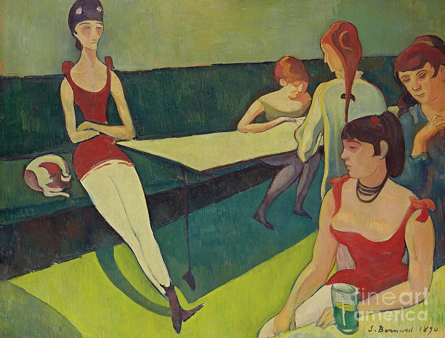Le salon Painting by Emile Bernard