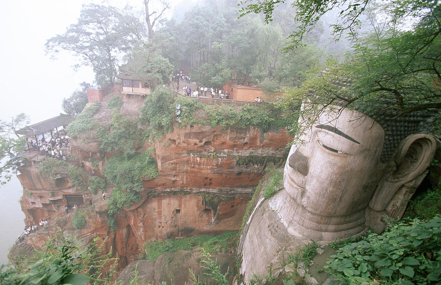 Le Shan Buddha Largest Seated Buddha Photograph by Nhpa