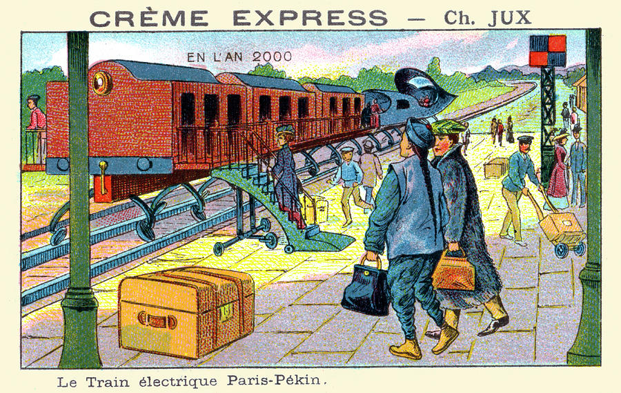 Le Train Electrique Paris-Pekin Painting by Jean Marc Cote - Fine Art  America