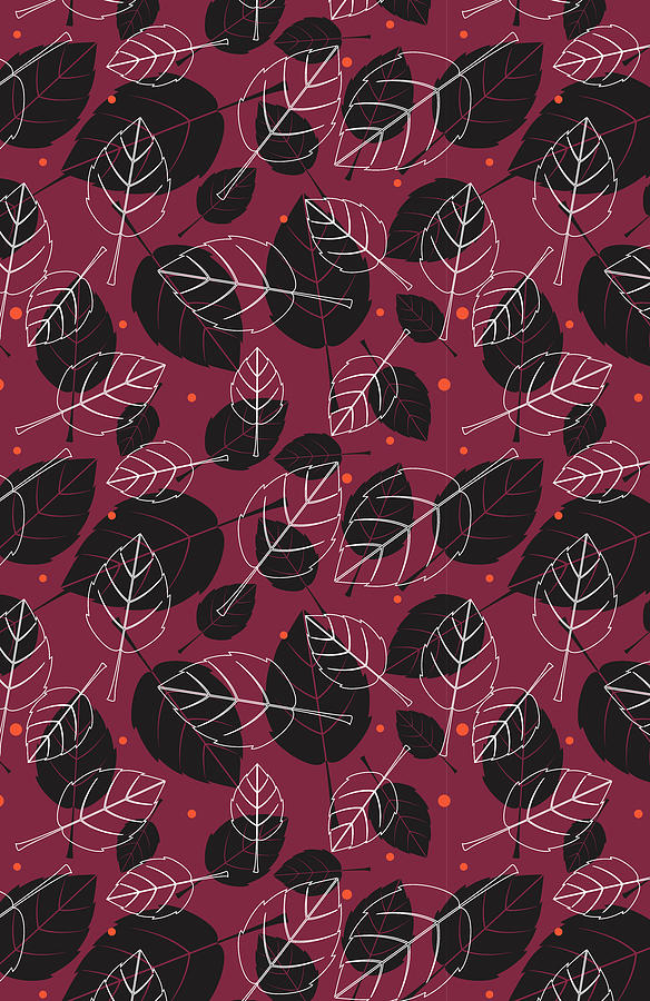 Pattern Mixed Media - Leaf Graphic by Fiona Stokes-gilbert
