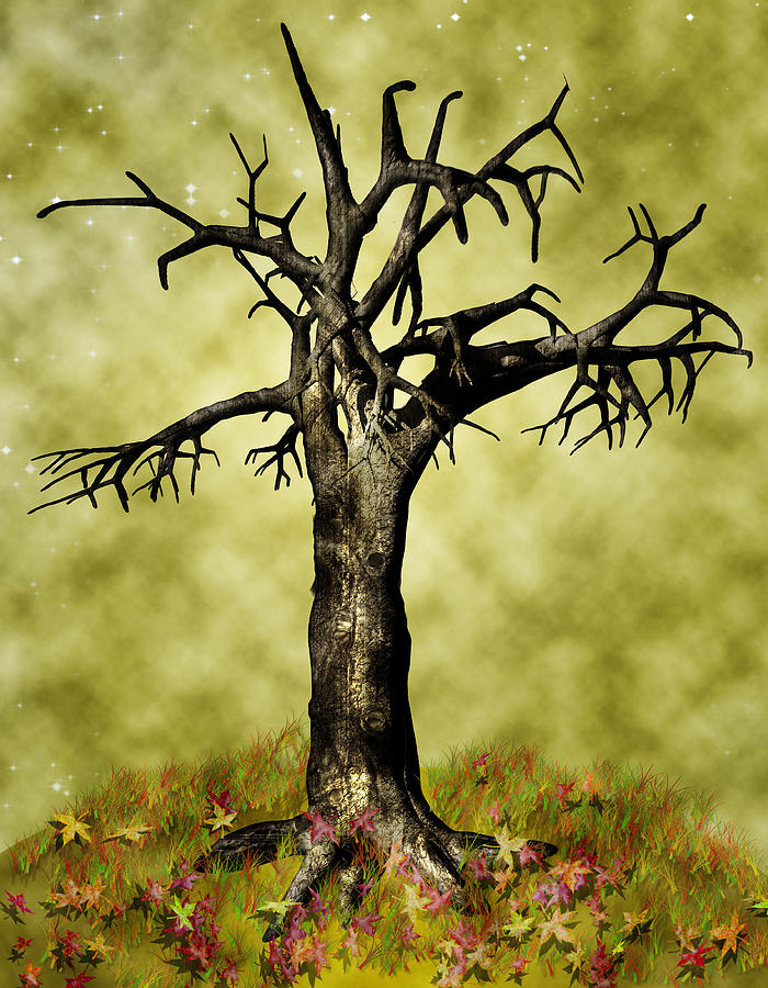 Leafless maple tree Digital Art by Bruce Rolff