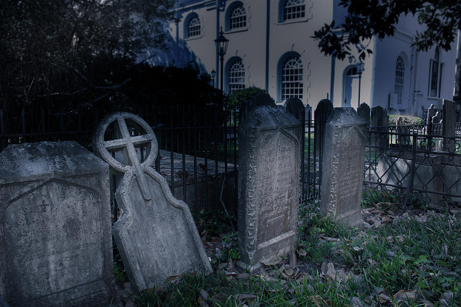 Leaning headstones Photograph by Darrell Foster