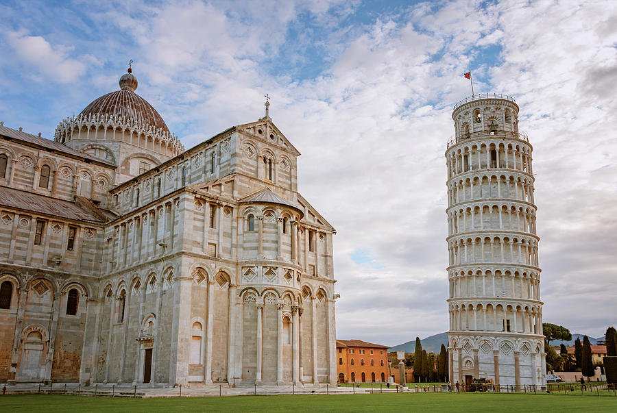 Leaning Tower and Cathedral Pisa Italy Photograph by Joan Carroll