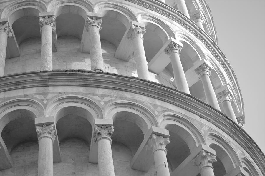 Leaning Tower in Black and White Photograph by Marla McPherson