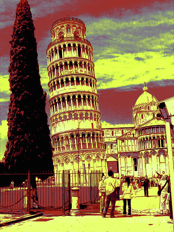 Leaning tower of Pisa 2 Digital Art by Chris Taggart - Fine Art America