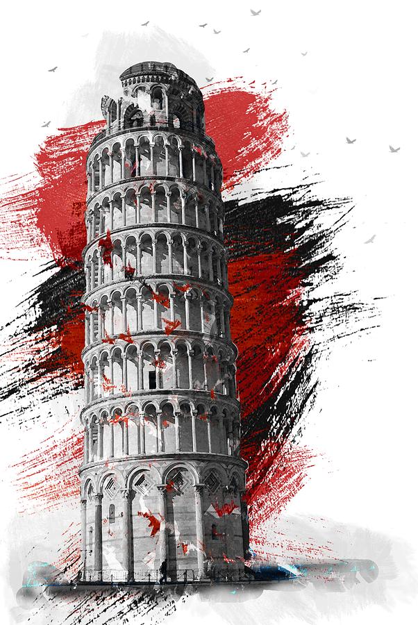 Leaning Tower of Pisa Painting by ArtMarketJapan