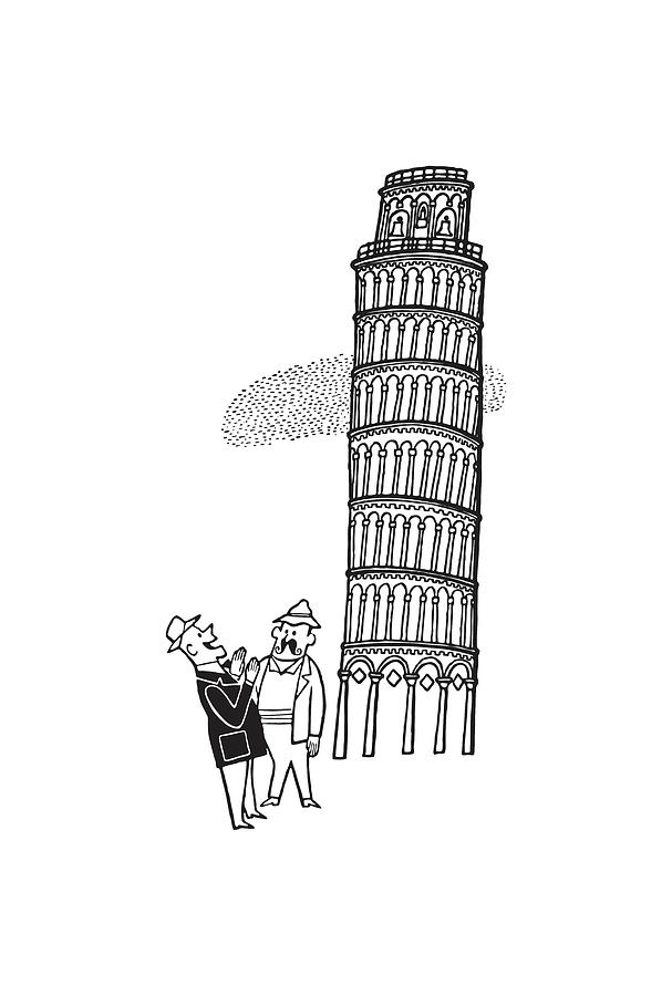 Leaning Tower of Pisa Drawing by CSA Images - Fine Art America