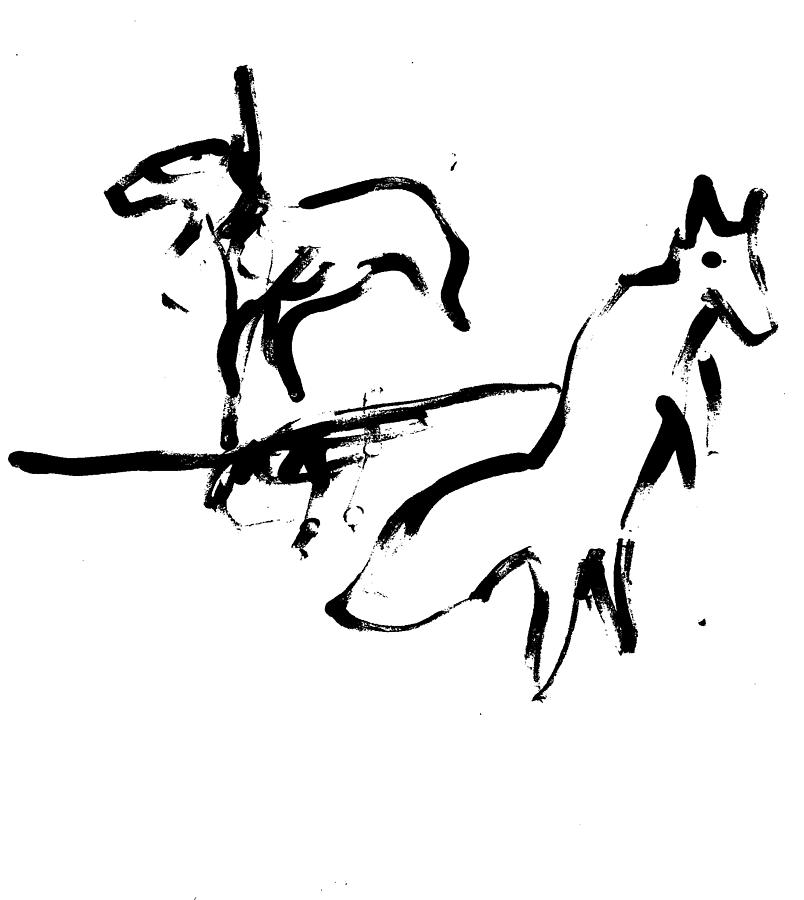 Leaping fox Drawing by Edgeworth Johnstone - Fine Art America