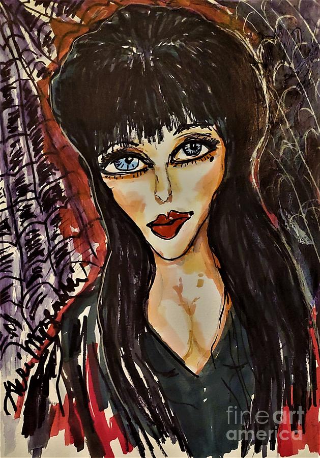 Elvira Mistress Of The Dark Mixed Media By Geraldine Myszenski Fine