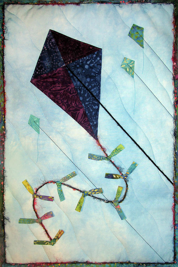 Learning to Fly Tapestry - Textile by Pam Geisel