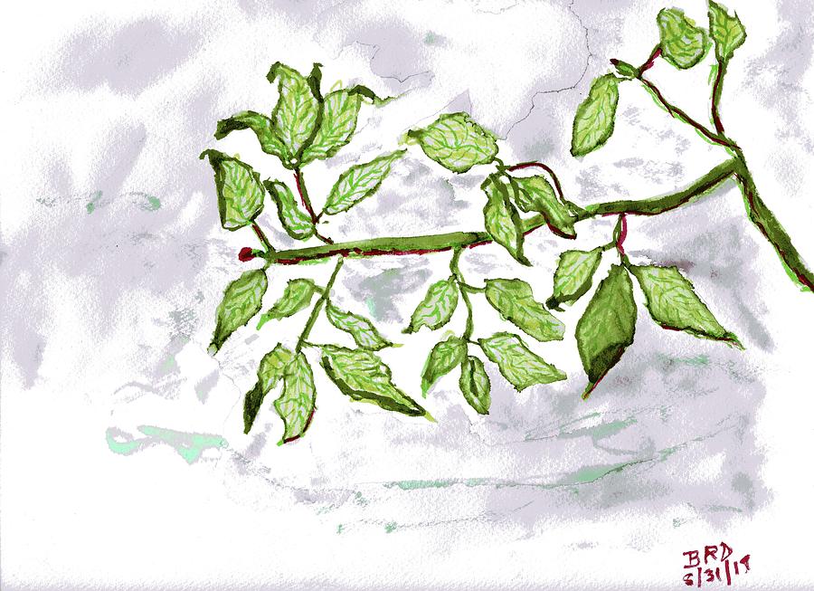 Leaves Painting by Branwen Drew