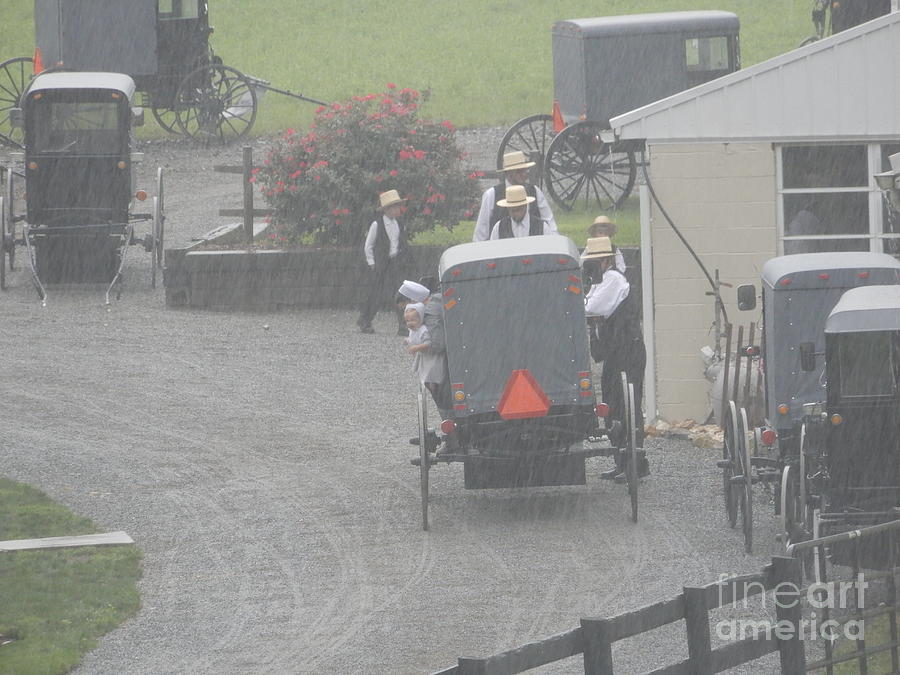 Leaving a Buggy in the Rain Photograph by Christine Clark