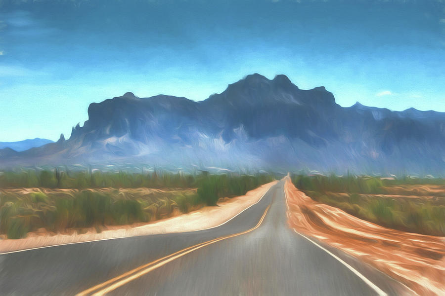 Leaving Mesa, Arizona Digital Art by Alan Goldberg