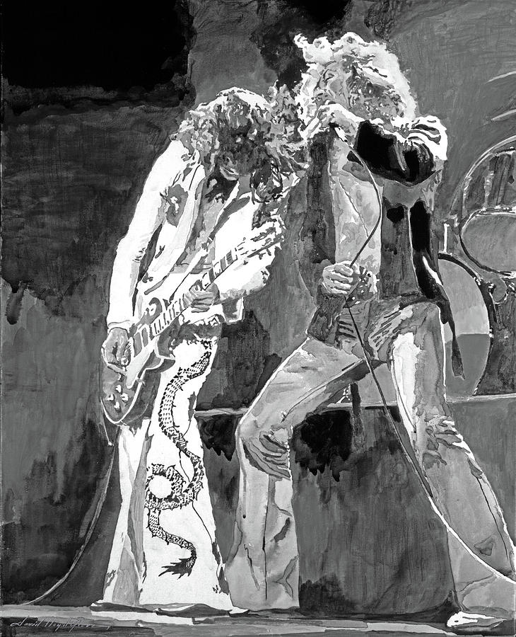 Led Zep The Gods Of Rock Painting by David Lloyd Glover