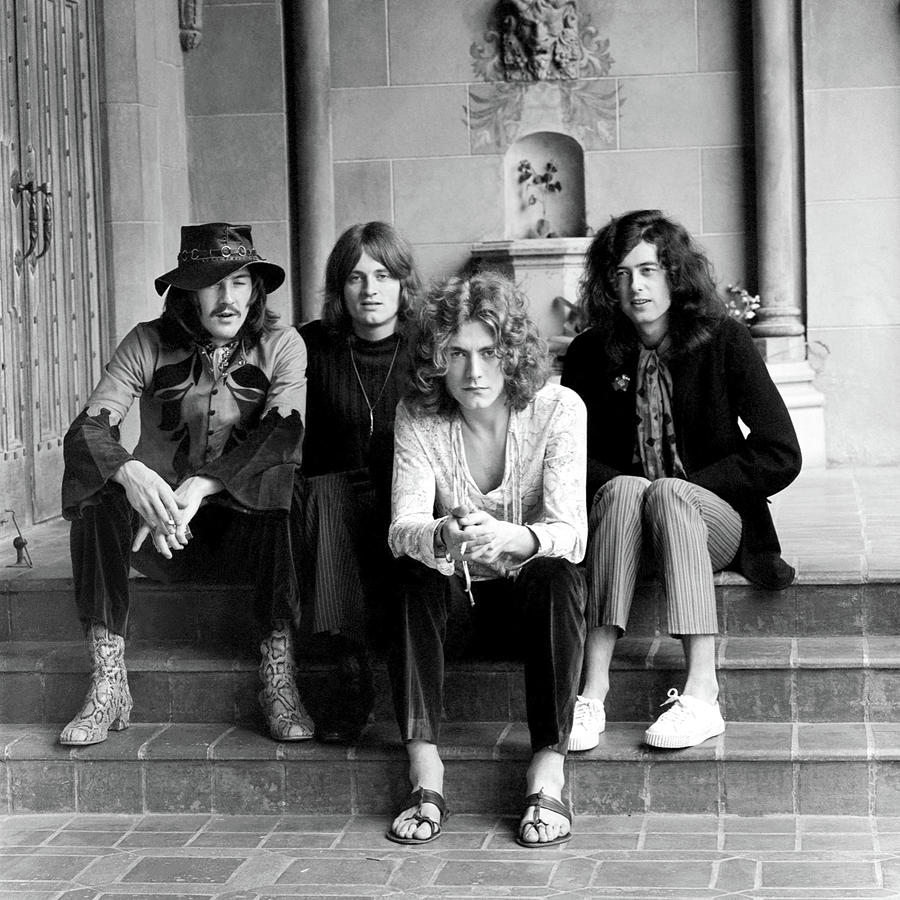 Jimmy Page Photograph - Led Zeppelin Group Portrait At Chateau Marmont by Jay Thompson